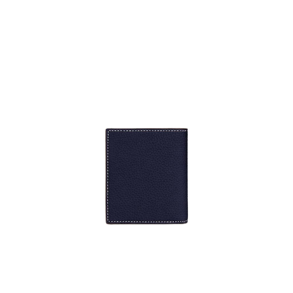 All Bottarato Leather Bifold Wallet Wallet Finest Leather Genuine Leather Present New Life White Day [Bonaventura] (Shrink Leather) [Navy] Europe's