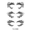 Geometric Pattern Eyeshadow & False Eyelash Tattoo Stickers for Party Makeup