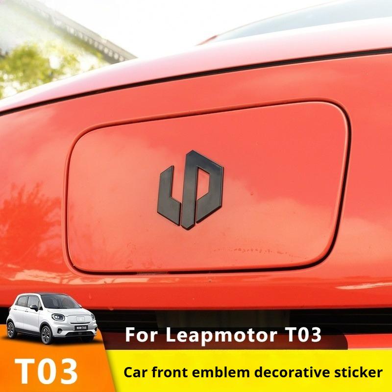 For Leapmotor T03 Front Rear Emblem Blackening Decal Sticker Car Logo Modification