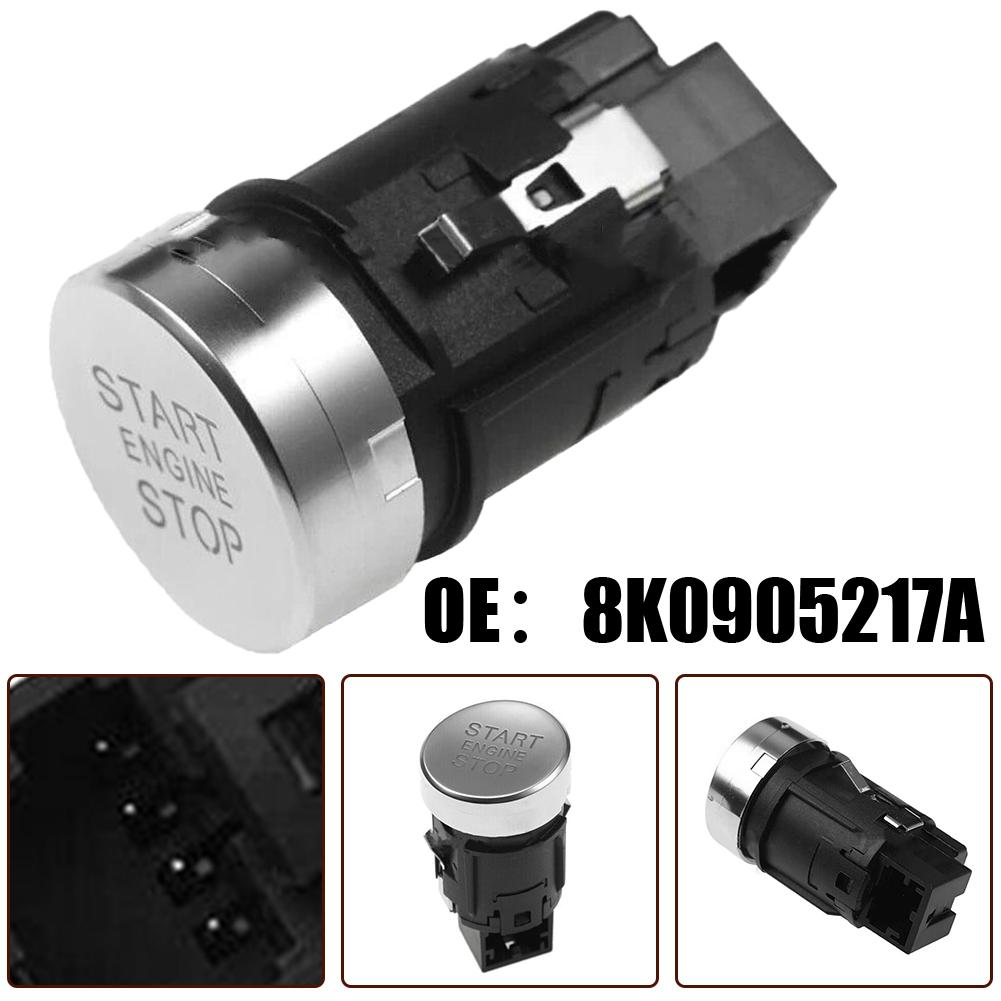 1pc Car Silver Start Stop Engine Switch Button 8K0905217 For Q5 2009-2012 Mental Plastic Car Accessories Hight Quailtly