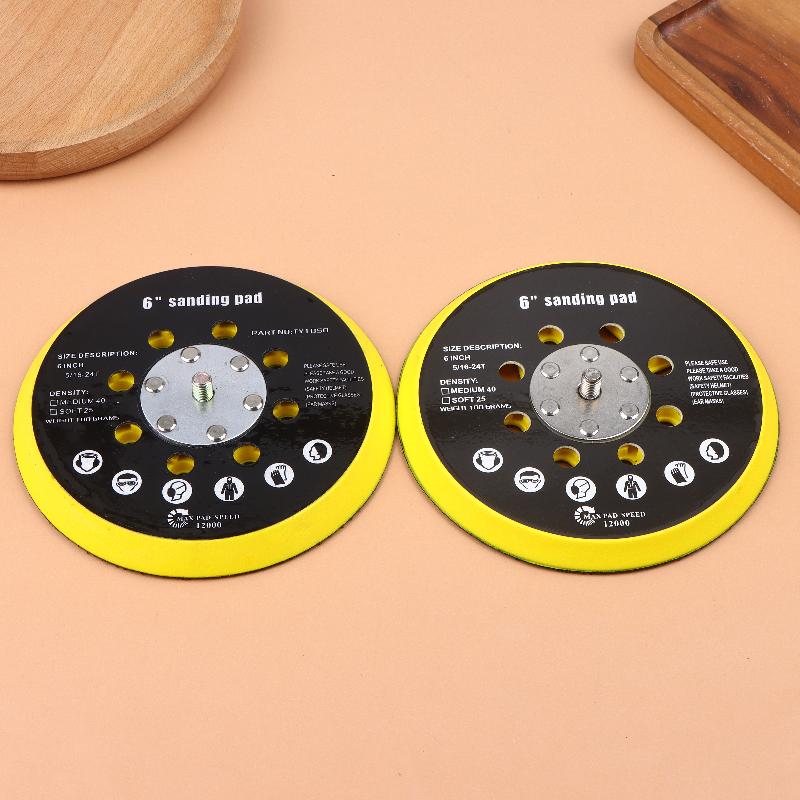 6 Inch 17 Holes Sander Backing Pad For Makita BO6030 BO6040 For Festool RO1 ES150 ET2 ES / ETS 150 Grinding Sanding&