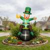 6/8FT Inflatable Lawn Ornament With Waterproof Polyester Fabric And Built In Lights For Patricks Day Celebration