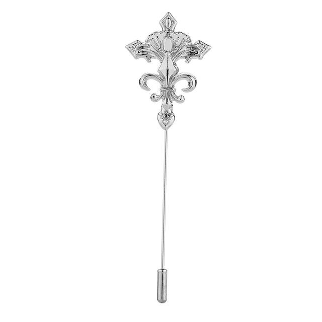 Aslsaw Multi-Styles Lange Nadeleinführungskappe Metallbrosche Pin Anzug Hemd Kragen Pins Corsage Broschen für Männer und Frauen