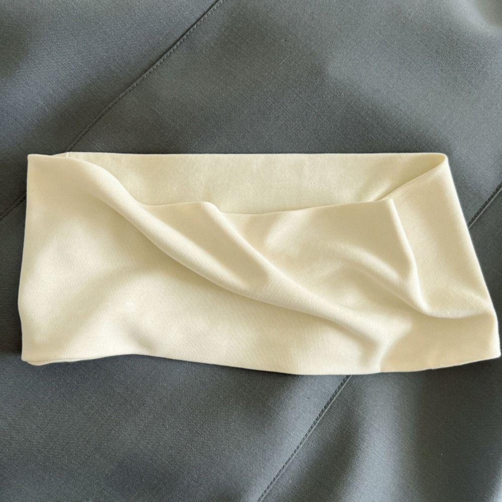 Schweißabsorbierendes Baumwoll-Elastik-Stirnband Gestricktes Sport-Haarband Süßes Breites Gestricktes Stirnband Damen