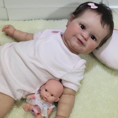 Realistico 60 CM 3D-vernice Pelle Reborn Bebe Con Vena Panno Corpo Del Bambino Bambola In Silicone Giocattolo Maddie Per La Ragazza principessa Bambino Bebe