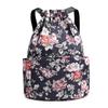 Drawstring bundle bag backpack large capacity simple versatile middle-aged women's bag short trip women's nylon backpack