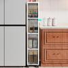 Slim Cabinet 20cm Wide Rolling Storage 2-6 Tiers Large Capacity Space-Saving Heavy-Duty for Kitchen Living Room Bedroom