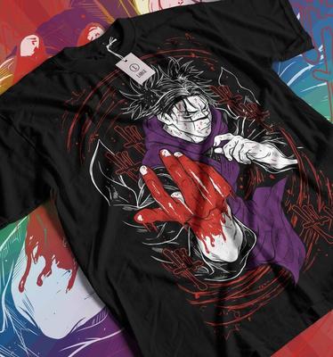 Camiseta de Choso Sangriento Manga Japonesa Jujutsu Kaisen Anime de Terror Regalo Camisa Negra