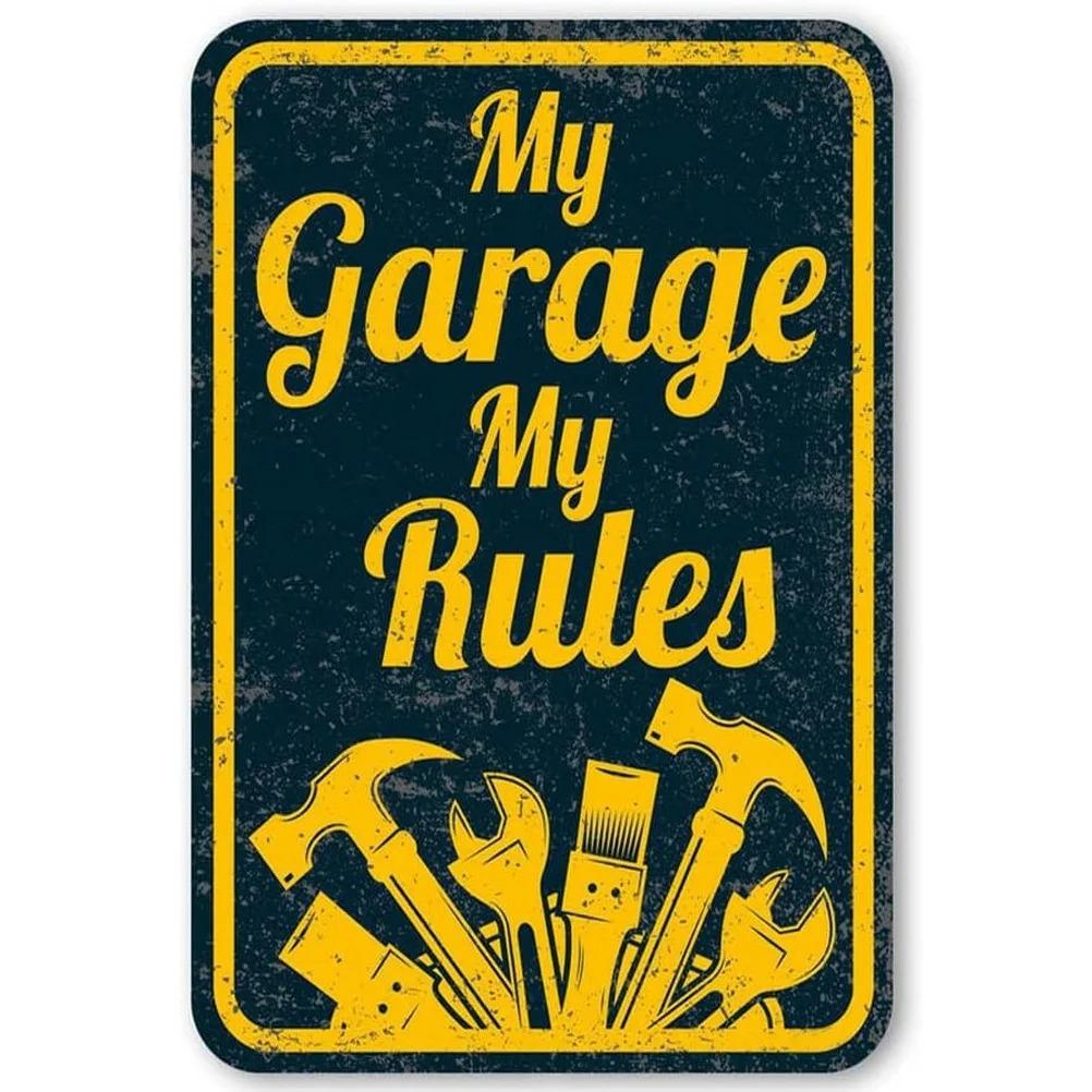 Funny Mechanic Shop Sign Mechanic Hourly Rate Reproduction Vintage Metal Sign Tin for Man Cave, Cars, Workshop Garage Wall Deco