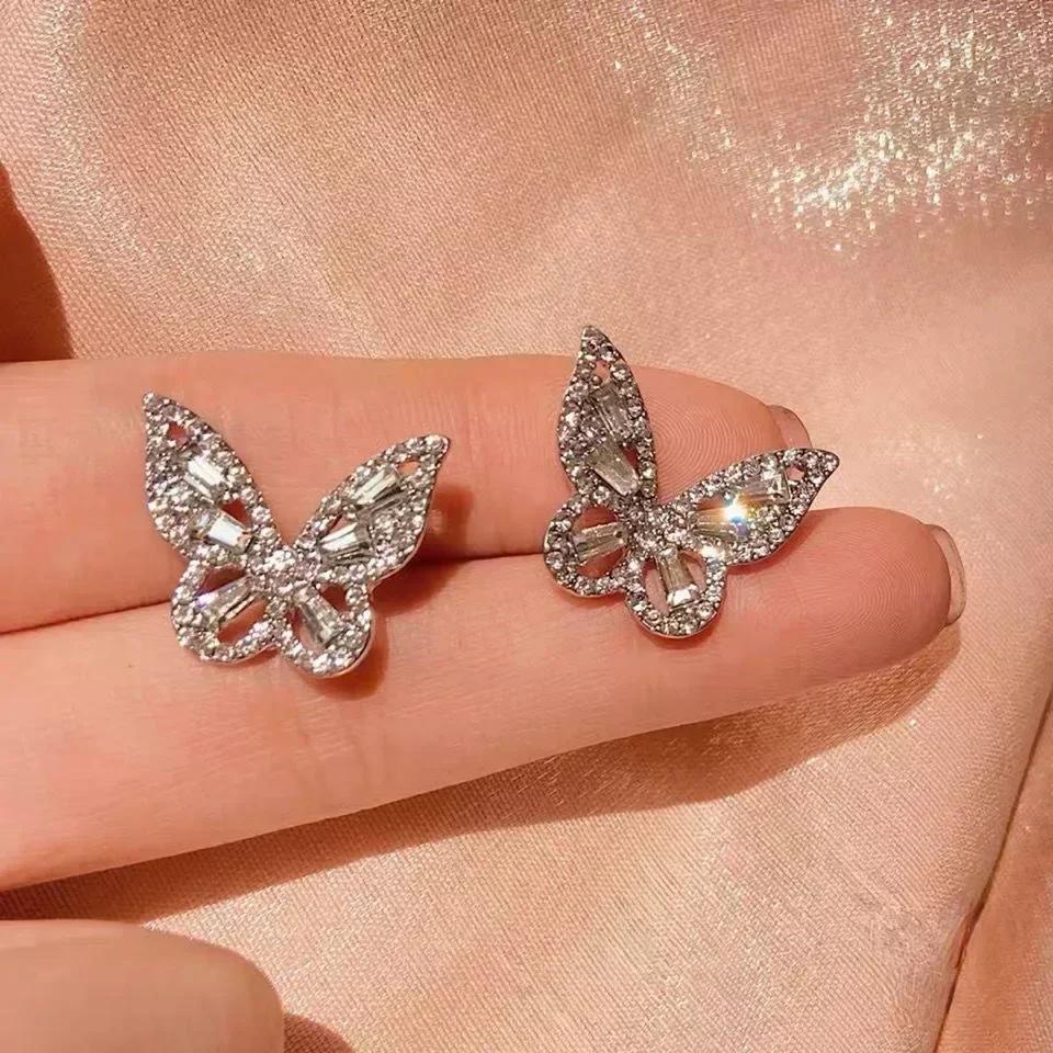 Geometric Square White Crystal Pendant Earrings For Women Fashionable Personalized Daily Accessory Party Jewelry Birthday Gifts