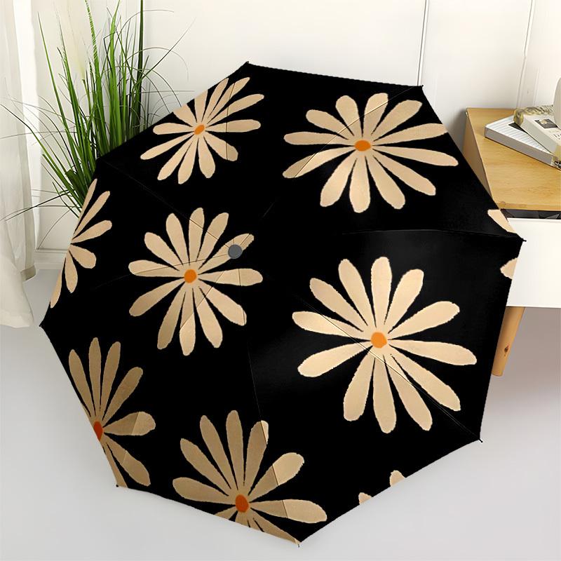 1pc Floral Pattern Automatic Open/Close Umbrella Compact Folding Umbrella, All-Season Portable Umbrella for Women/Men F1124110