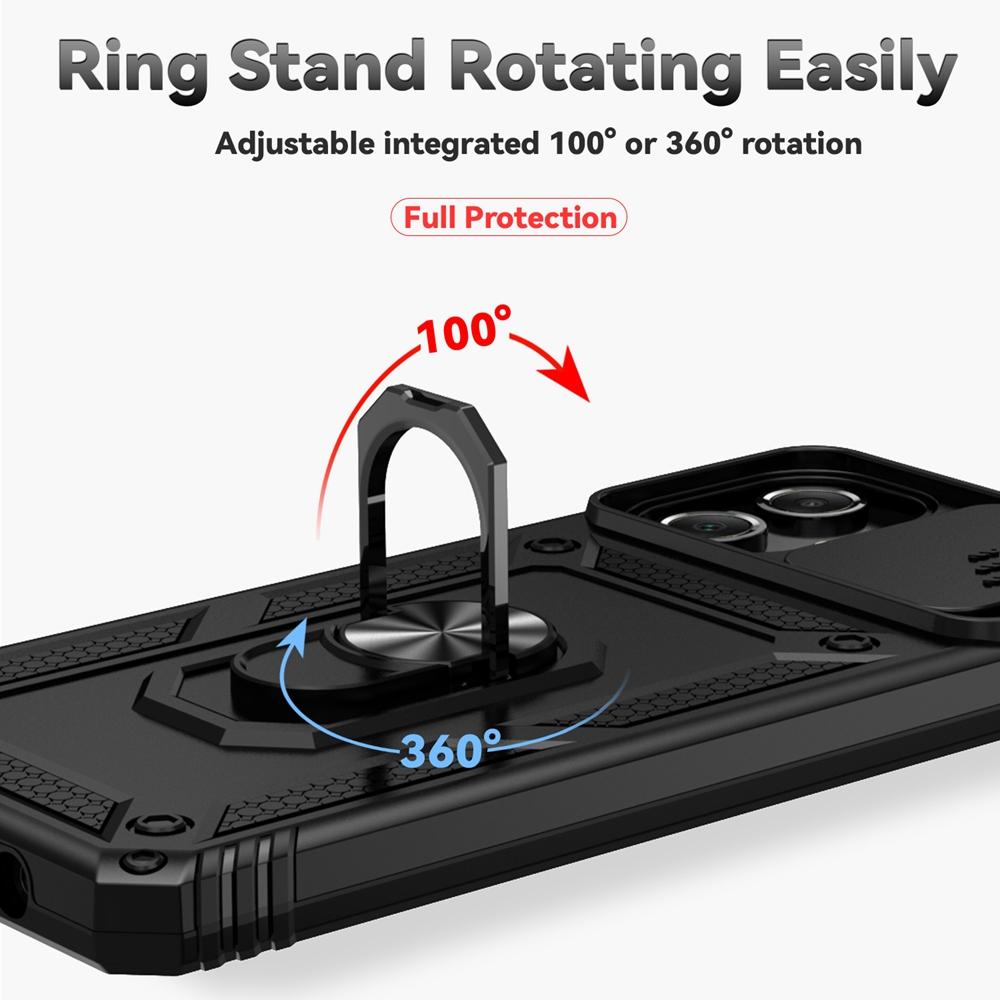 For Samsung Galaxy A07 Case Car Magnetic Ring Stand Armor Phone Cases for Galaxy A07 A 07 GalaxyA07 Slide Lens Protection Cover