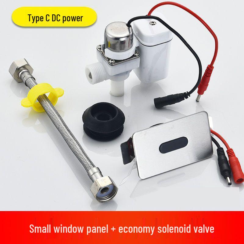 Automatic Urinal Flusher Kit: 6V Solenoid Valve & Battery Box with Sensor Accessories