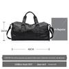 Men's Waterproof Leather Fitness Bag: Travel Handbag & Shoulder Messenger with Dry/Wet Separation