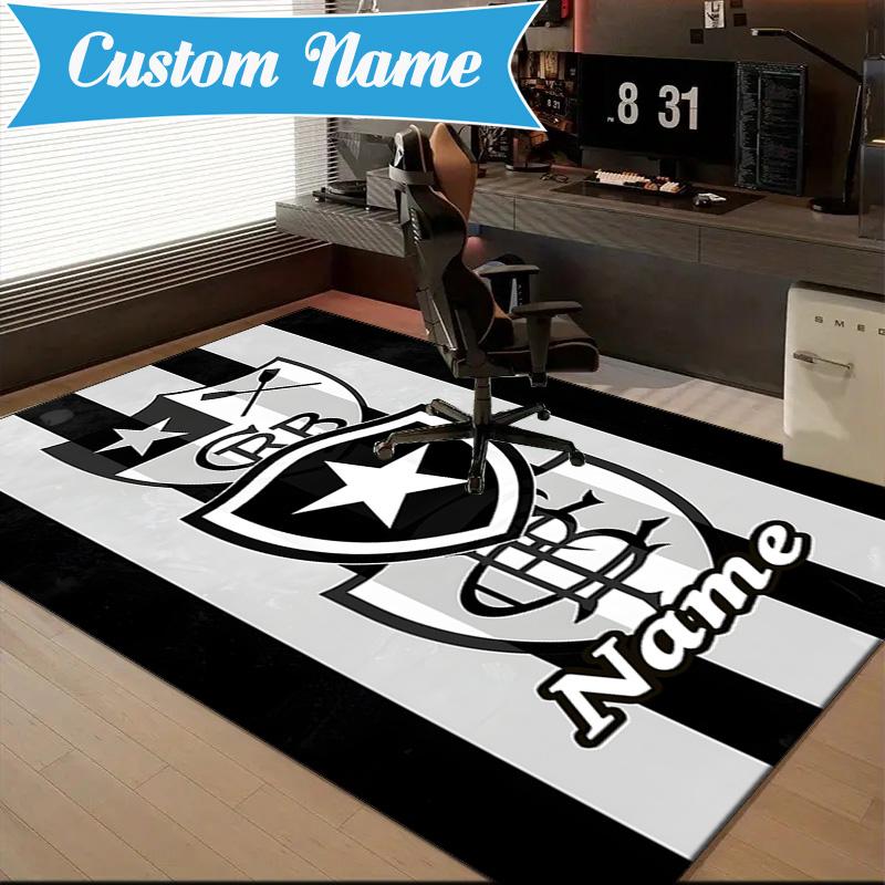Custom Name Botafogo Emblem Rug Game Carpet, Floor Mat for Bedroom Living Room Entryway Rug, Home Decor Idea Gift for Christmas birthday