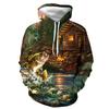 Men's Graphic Fish Hoodie Hoodies Sweatshirt Streetwear Casual Long Sleeve Hooded Casual Daily