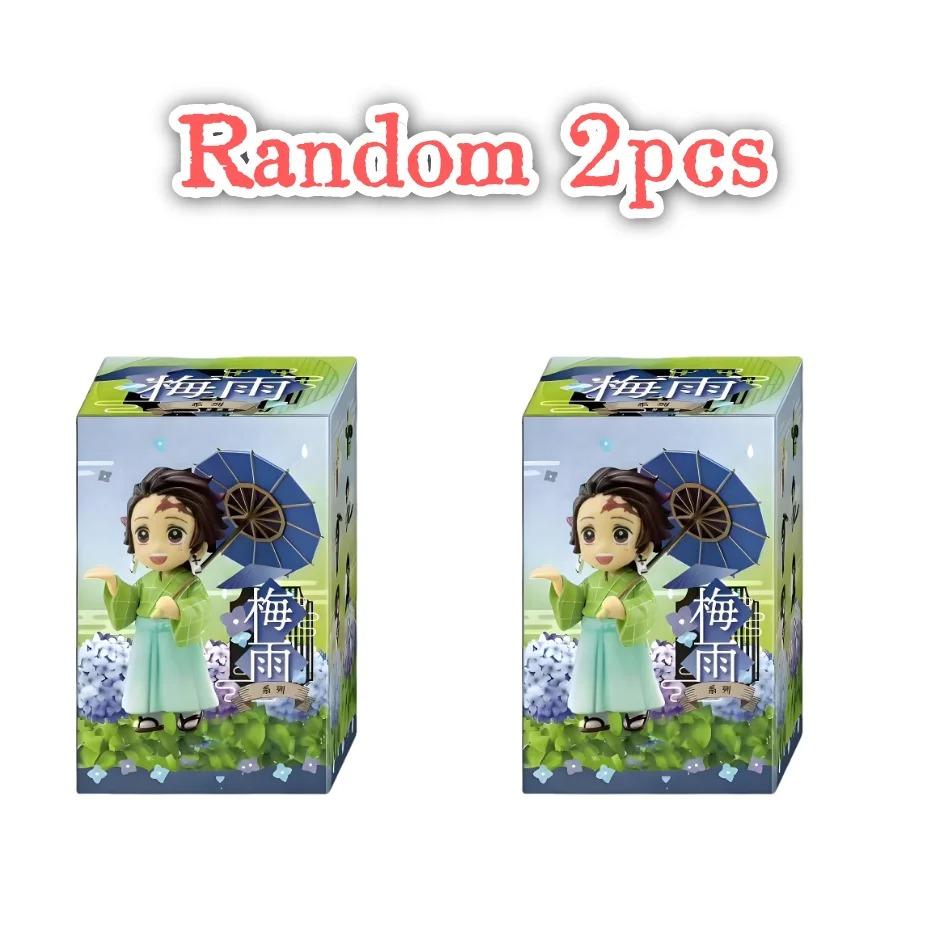 2026 Anime Demon Slayer Spring Plum Rain Series Figure Blind Box Tanjiro Kamado Nezuko Action Model Set Toys Ornament Surprise