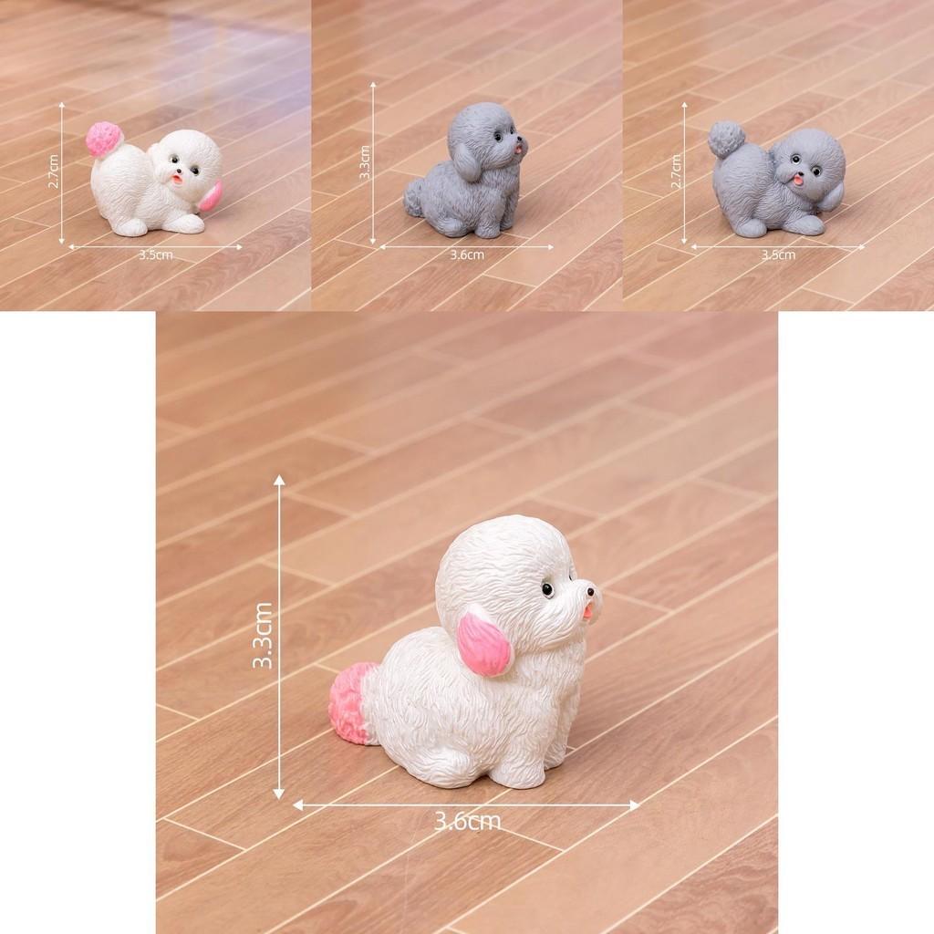 Adorable Miniature Dog Figurine Cute Resin Craft Desk Accessories Diy Decor