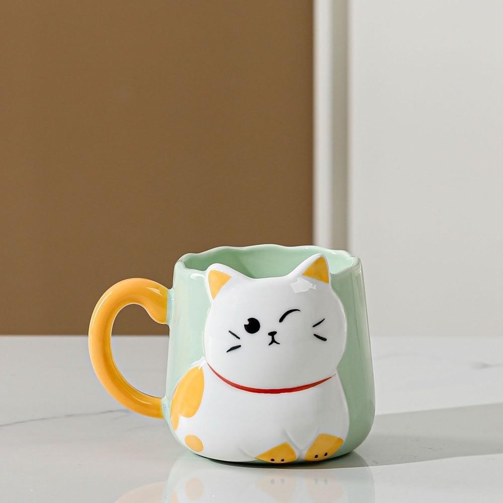 Cartoon Ceramic Mug 3D Embossed Milk Mug Creative Coffee Cup  Kitchen Use