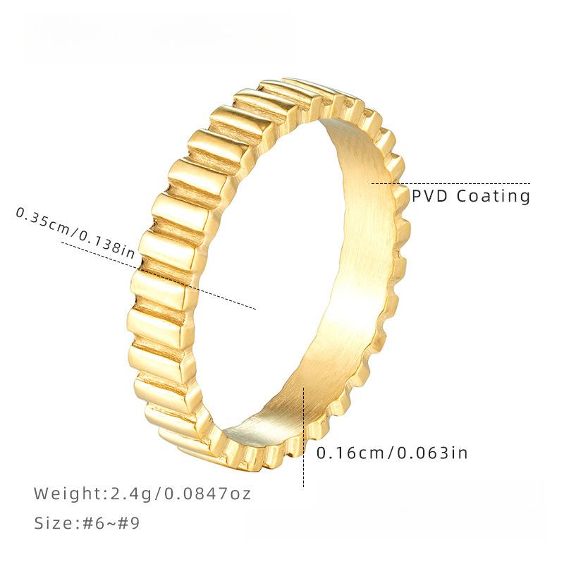 

Кольцо из гросгрена, выполненное в минималистичном стиле, из титановой стали, нишевый дизайн, INS, простое золото, стиль для пар высокого класса 9