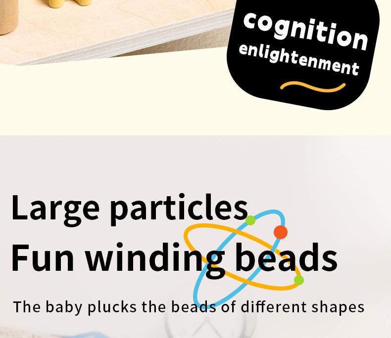 New Wooden Multifunctional Busy Board: Children's Educational Toy with Bead Maze, Gear, Alarm Clock, and Inlay Board.