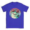 Cool Shark with Sunglasses Retro Sunset Cotton T Shirt For Couple Summer TShirts Crew Neck Leisure Tee Shirt Plus Size Tops