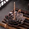 New 1PC Alloy Incense Burner Stick Holder Plate Buddhism Lotus Censer Bronze Nasturtium Incense Burner