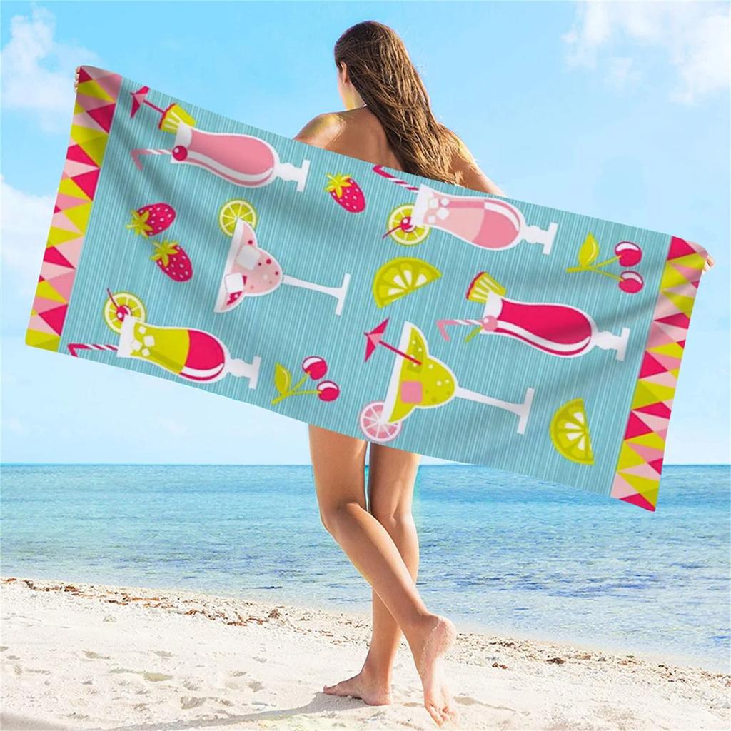 Beach Mat, Microfiber Beach Towel, Ultralight Colored Bath Towel, Sand-proof Beach Mat, Multi-purpose Towel, Suitable For Travel And Swimming Pools.