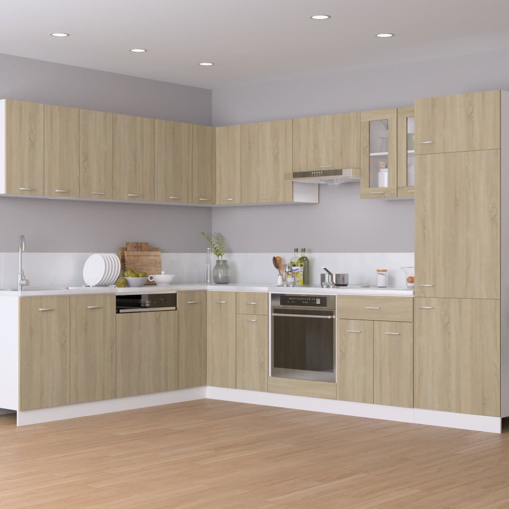 vidaXL Eckunterschrank Lyon Sonoma-Eiche 75,5x75,5x81,5 cm Holzwerkstoff