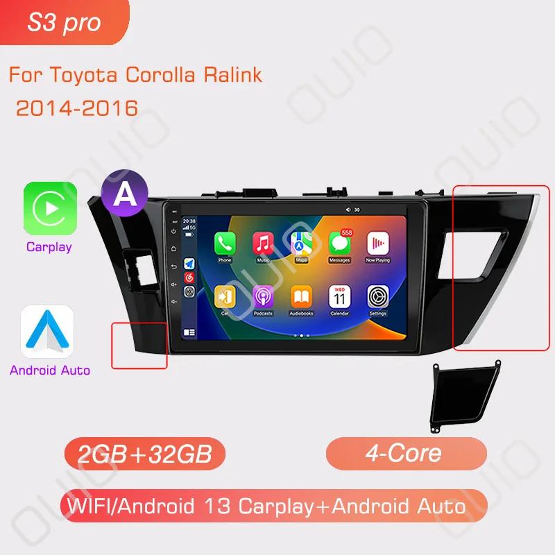Android 13 Radio For Toyota Corolla Ralink 2013 2014 2015 2016 Car Stereo Multimedia Player Carplay Auto GPS Navigation 2DIN DSP
