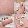 Women Ribbon Bow Decor Hasp Mini Flap Hangbag Ladies Fashion Leather Wallet Shoulder Messenger Crossbody Bag Totes