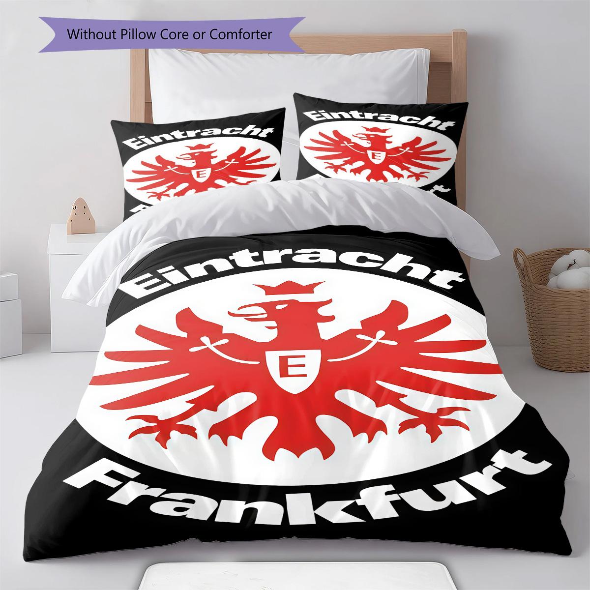 

Eintracht Frankfurt RugPattern Bedding Quilt Set Quilt Cover Pillowcase Home Decoration Birthday Gift (1 * duvet cover + 2 * pillowcase, without core) 135x200cm