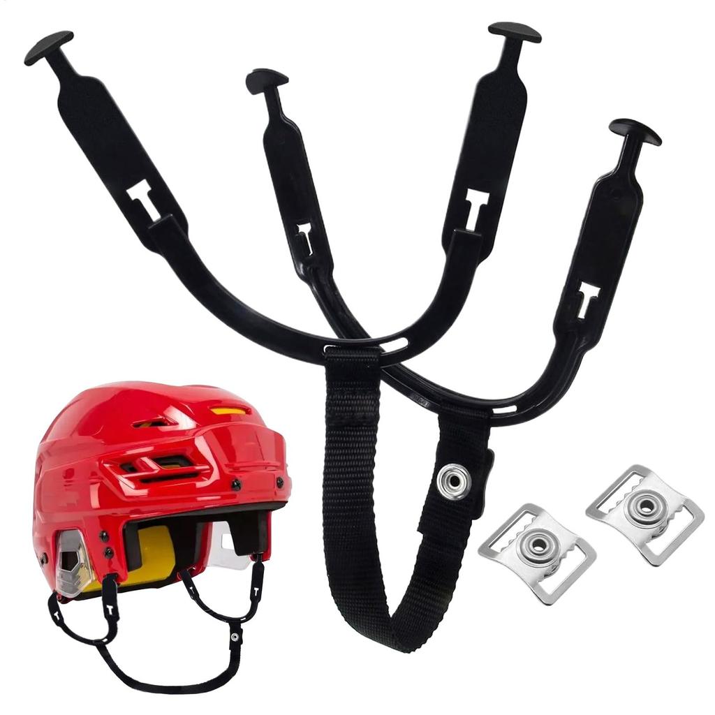 1set Hockey Helmet Chin Strap Hockey- Ear Sling- Loops Replacement Strap With Snap- Practical Hockey Game Accessory