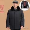 Fleece-Lined Cotton Jacket for Middle-Aged to Elderly Men: Winter Coat for 60, 70, and 80-Year-Olds.