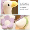 Duck Plush Toy Wear Hat Cute Flowers Decor PP Cotton Filling Soft Accompany Hugging Pillow Cartoon Couple Duck Doll Stuffed Animal Toy Christmas Gift