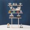 Children's Balance Ability Montessori Toy Wooden Astronaut Button Beaded Blocks Stacking Game Kids Educational Toy Gift with Box