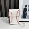 Baseball Design Square Shoulder Bag Lightweight Crossbody Phone Pouch Stylish Phone Bag  Woman