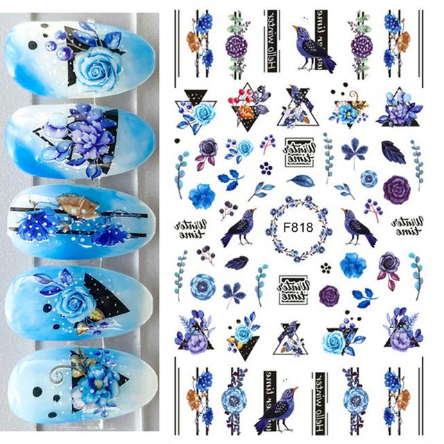 Zurück Kleber Aufkleber 3D Nagel Aufkleber Schwarz Weiß Geometrische Zeichnungen Designs Nagel Aufkleber Dekoration Für Nail Art Schönheit