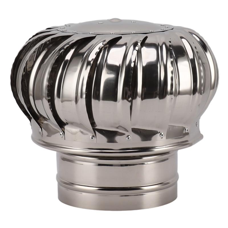 Chimney Rotating Ventilator Cap Stainless Steel Anti Downdraught Chimney Cap With Clamp Thickened 150 Type