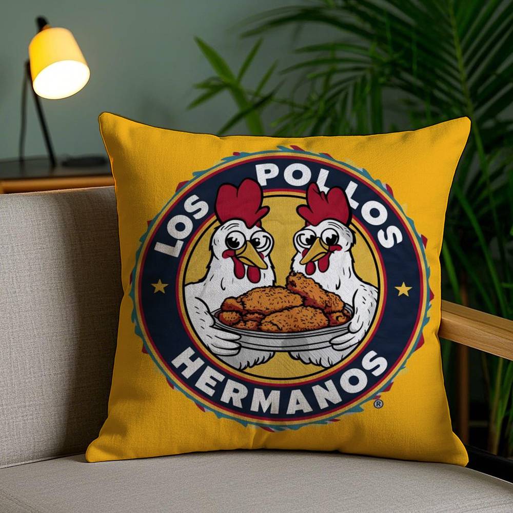 Los Pollos Hermanos Pillow Case Office Sofa Dorm Chair Back Short Plush Double-sided Printing Home  Cushion Cover