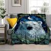 Autumnal Bear Family Scene Blanket Flannel Blanket Throw Blanket Sofa Cover Blanket Soft Premium Blanket Picnic Blanket Tv Blanket Gifts