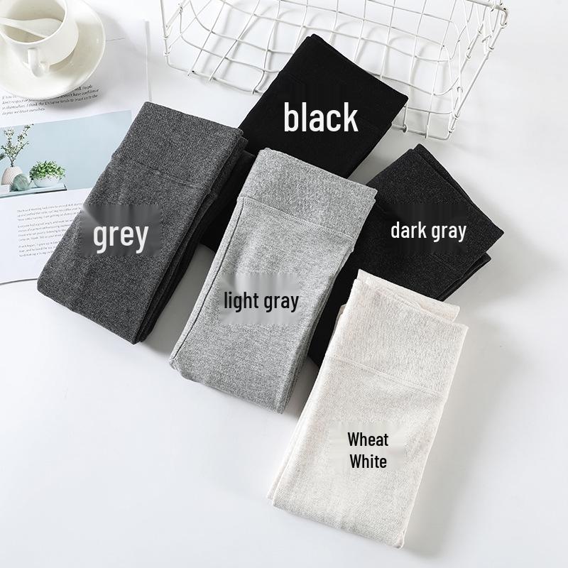 Little Ono Women's Gray Knit Slimming Base Layer Pantyhose - Spring Outerwear, Miu Style, Slim Waist.