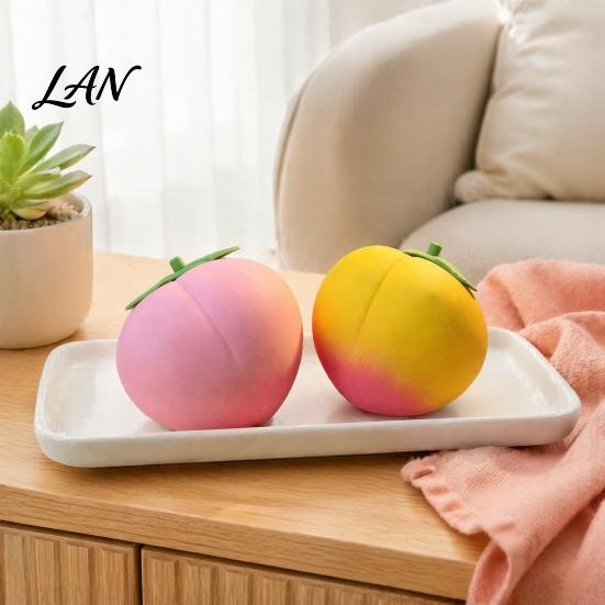 Stress Relief Fidget Toy Giant Peach Toy, Realistic Large Squeeze Simulated Fruit Sensory Desk for Adults & Kids Soft