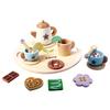 DOWMOO Wooden Afternoon Tea Role-Play Toy for Dexterity and Fun Playhouse Activities