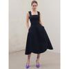 Spring Summer New Sleeveless Waist Cinched Backless Slimming Elegant Dress for Women European American Style