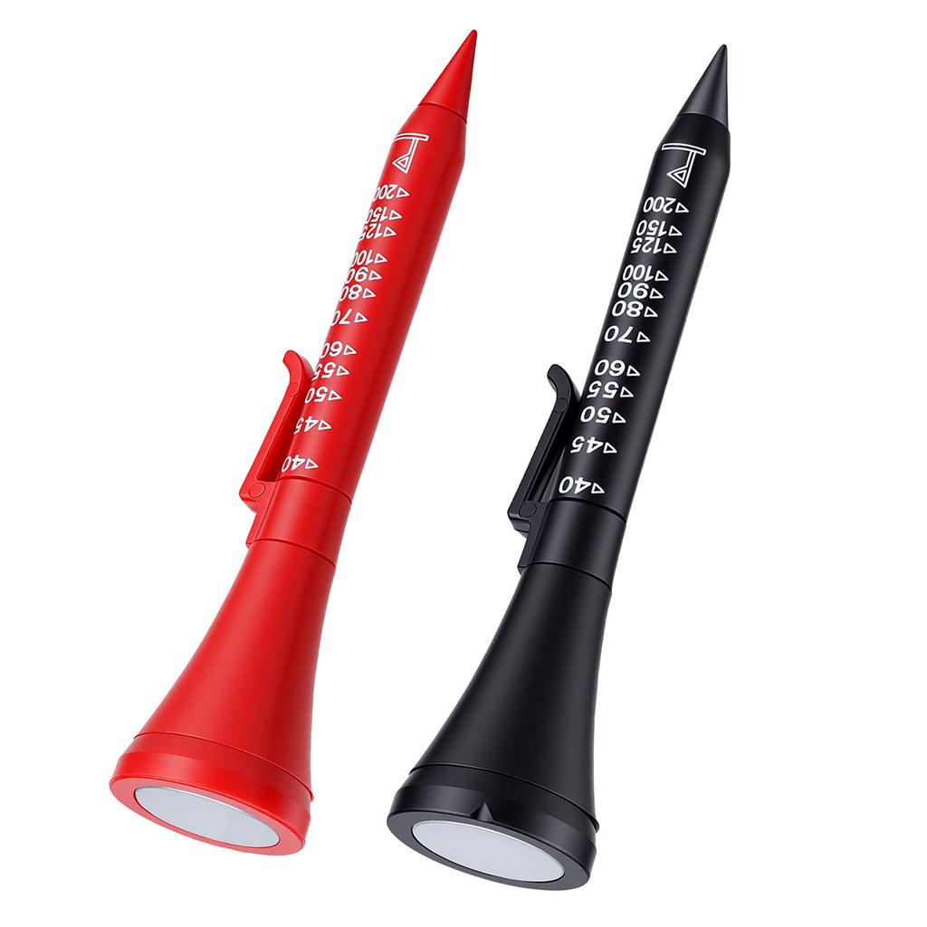 2PCS Ball Multi Function Tool Flagstick Rangefinder Ball Marker Pocket Clip Club Face Alignment Aid Groove Cleaner