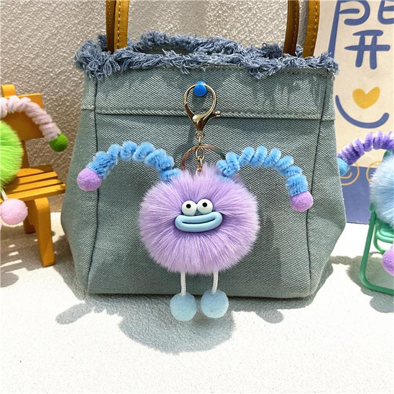Cartoon Keychain Cute Sausage Mouth Internet Famous Backpack Pendant Plush Doll Keychain Decoration Small Gift