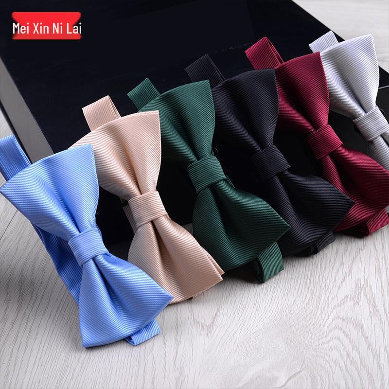 

Трендовый мужской галстук-бабочка в корейском стиле для свадеб, вечерних вечеринок и банкетов. темно-серого