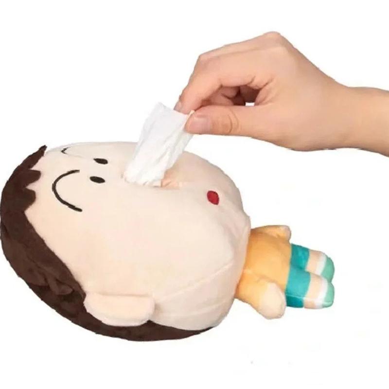 Cute Anime Doll Tissue Box Funny Sense Of Design Creative Keychain Couple Bag Pendant Ornament Girls Lovely Gift