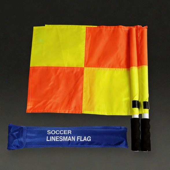 Waterproof Football Referee Assistant Touchline Flags – Red Starting Signal Linesman Equipment